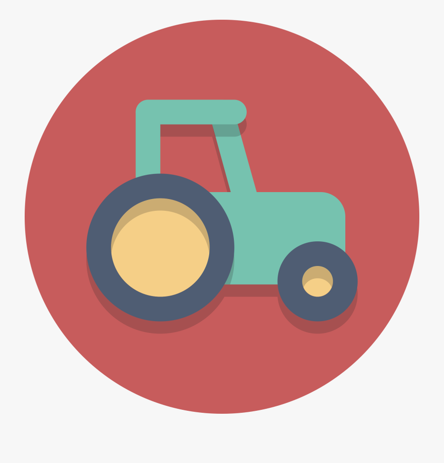 Circle Icons Tractor - Tractor Icon .png, Transparent Clipart