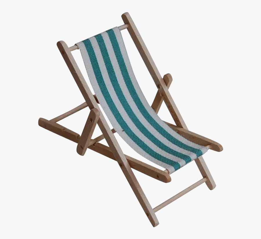Tiny Dollhouse Slingback Beach Or Lawn Chair Clipart - Transparent Background Beach Chair Png, Transparent Clipart