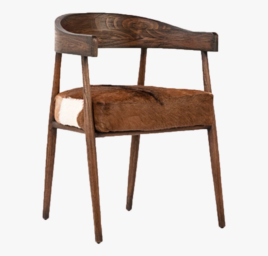 Hyde Chair, Rustic Chair, Animal Hide And Wooden Chair, - Chair, Transparent Clipart