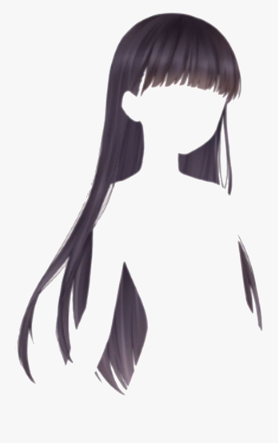 Fire Clipart Bangs Black - Love Nikki Black Hair, Transparent Clipart