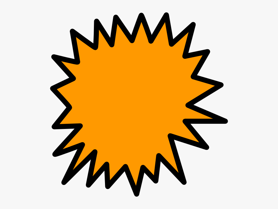 Orange Comic Callout Clip Art At Clkercom Vector Online - Number 4 Pop Art, Transparent Clipart