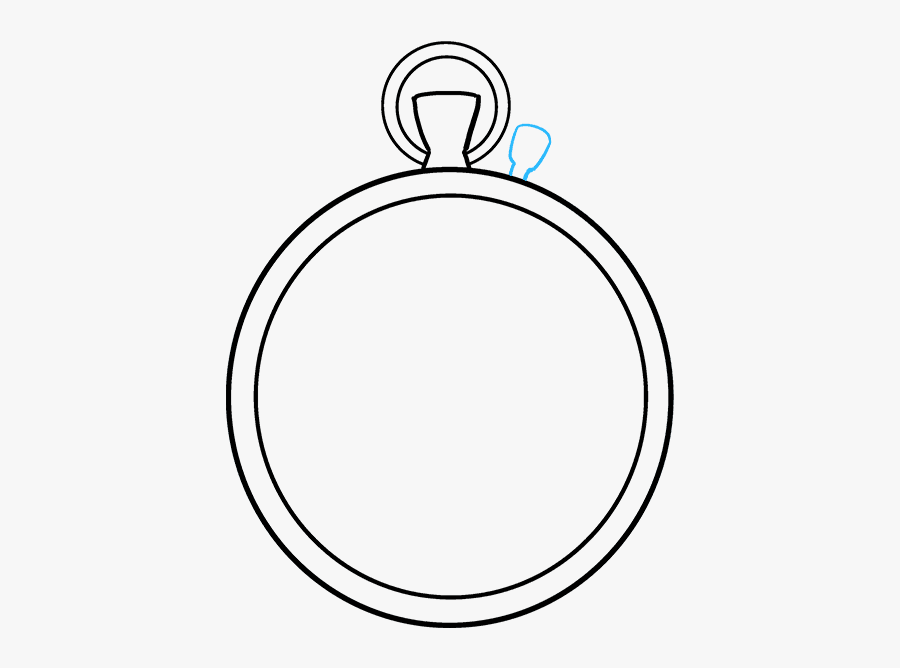 How To Draw Pocket Watch - Easy Pocket Watch Drawing, Transparent Clipart
