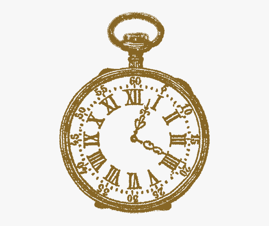 Pocket-watch - Vintage Clip Art Pocket Watch, Transparent Clipart