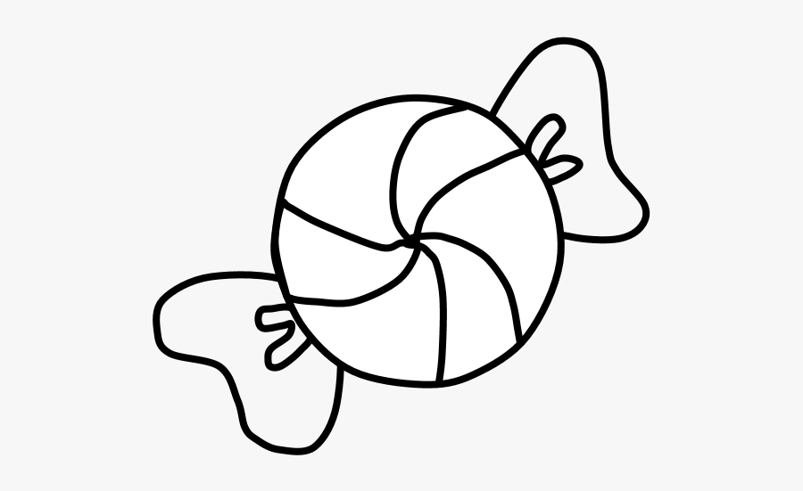 Peppermint Candy, Black And White Drawing , Free Transparent Clipart