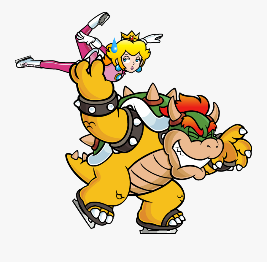 Figure Skater Or Kidnapper By Blistinaorgin - Bowser And Princess Peach, Transparent Clipart