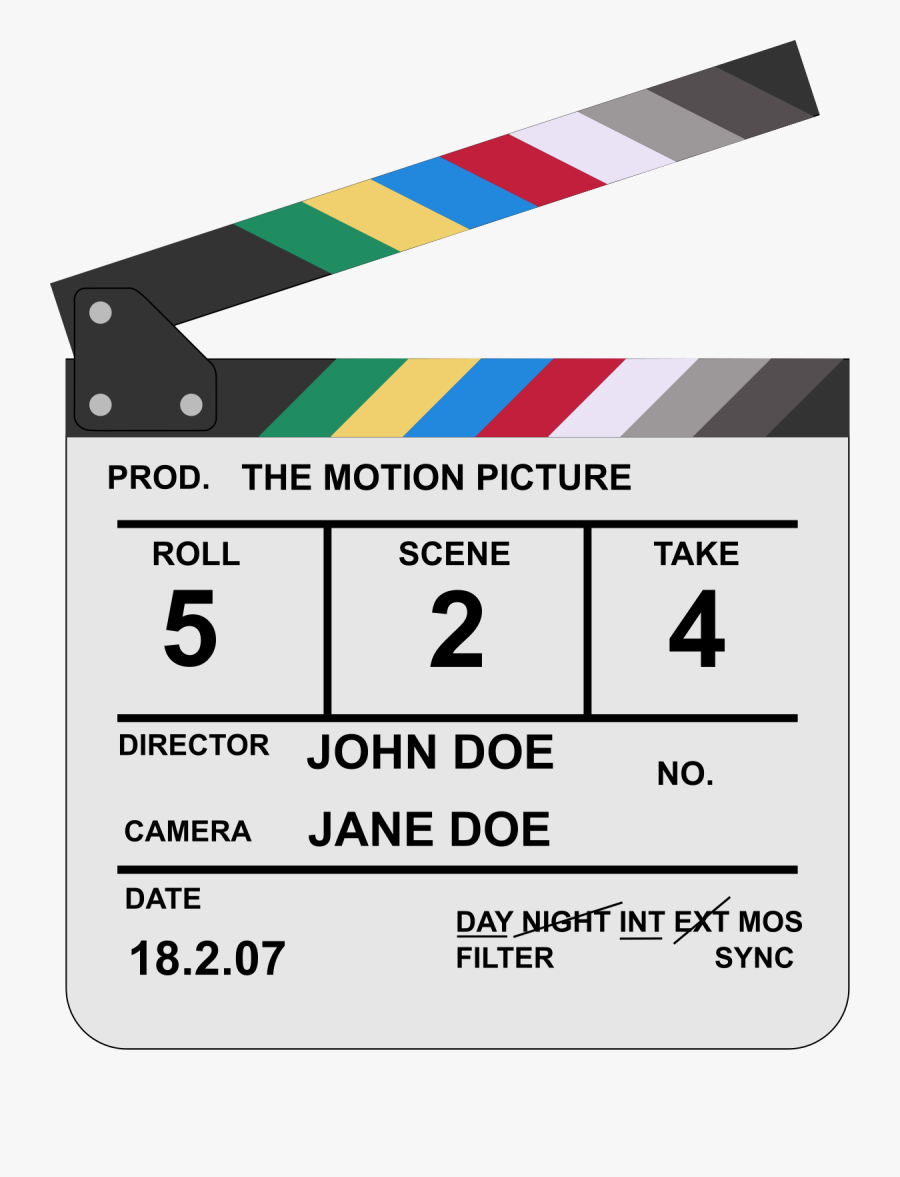 Movie Clapper Board - Movie Snap Thing, Transparent Clipart