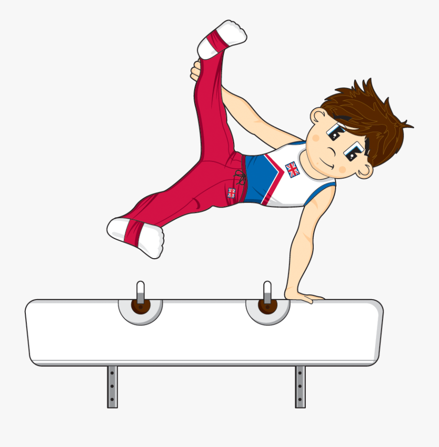 Boy Doing Gymnastics Cartoon, Transparent Clipart