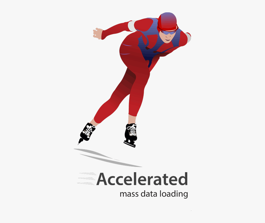 Speed Ice Skating Logo, Transparent Clipart