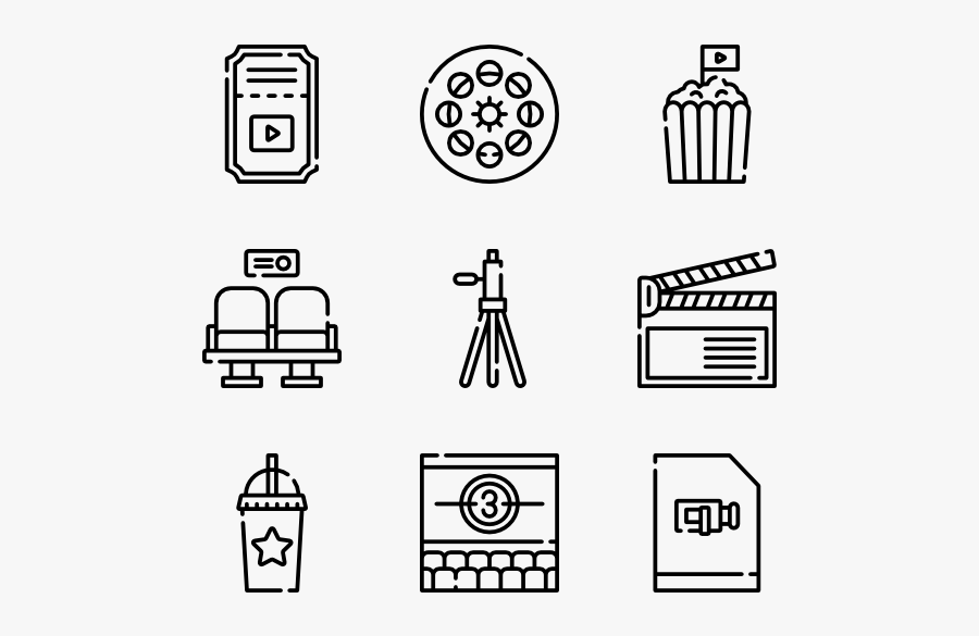 Film Industry - Manufacture Icons, Transparent Clipart