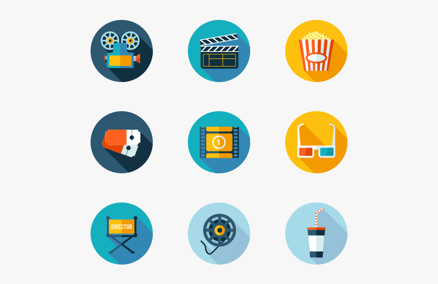 Clip Art Icons Movie - Distribution Flat Icon, Transparent Clipart