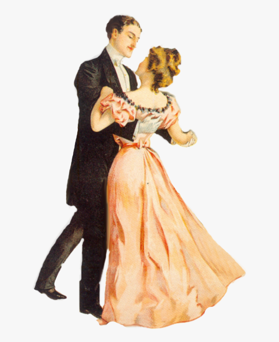 Vintage Couple Clipart, Transparent Clipart