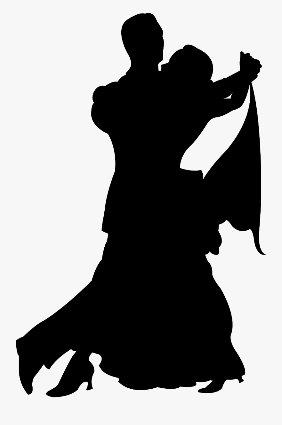 Ballroom Dance Silhouette Red, Transparent Clipart