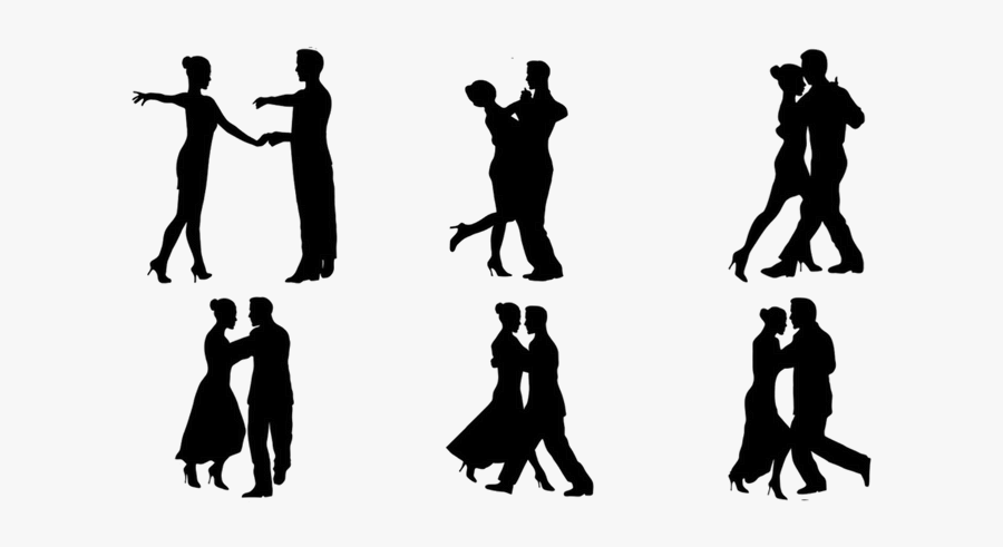 Sillhouettes Of Various Dancing Figures - Dance Figures, Transparent Clipart