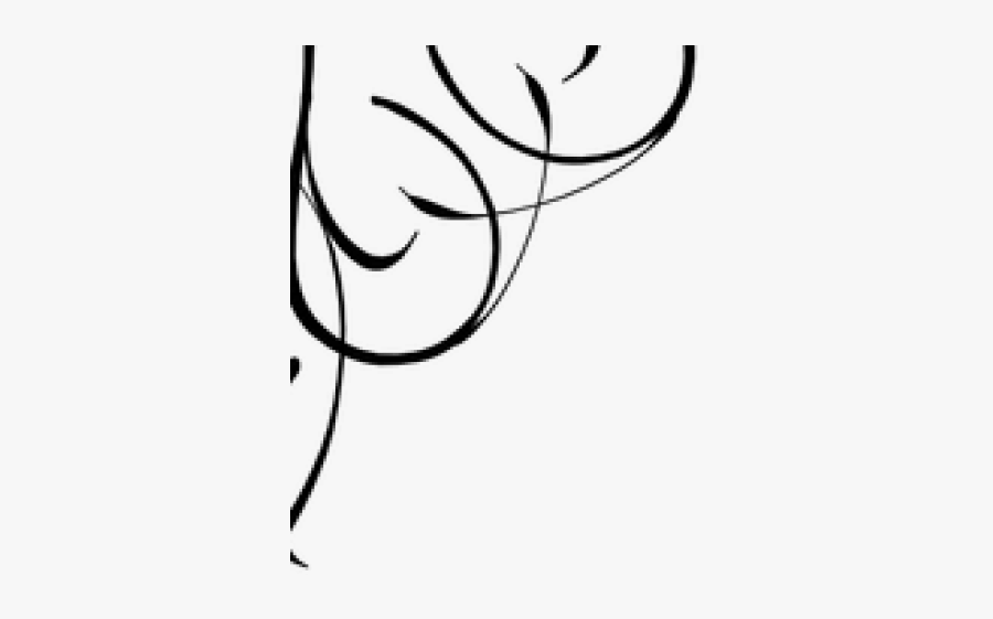 Swirl Clipart Side - Black Swirls Transparent Background, Transparent Clipart