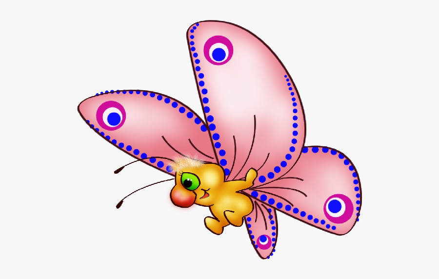 Very Colourful Cartoon Images - Transparent Background Butterflies Clipart, Transparent Clipart