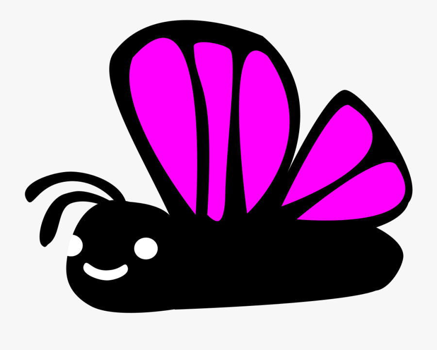 Pink,butterfly,flower - Clip Art, Transparent Clipart