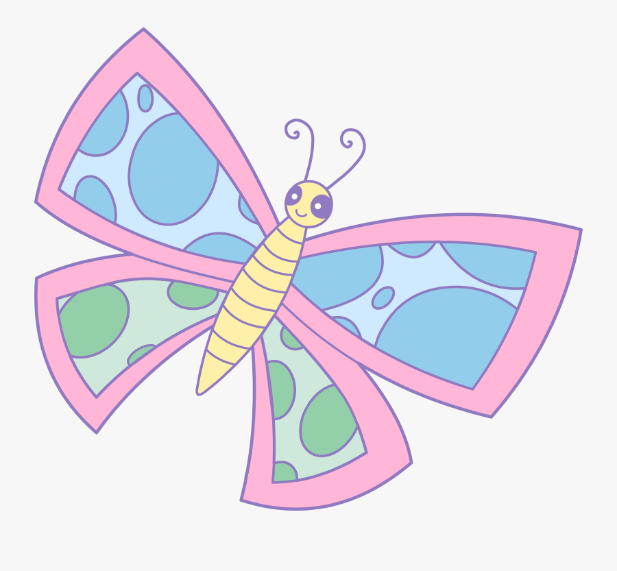 Transparent Butterfly Wings Clipart - Butterflies In Pastel Color, Transparent Clipart