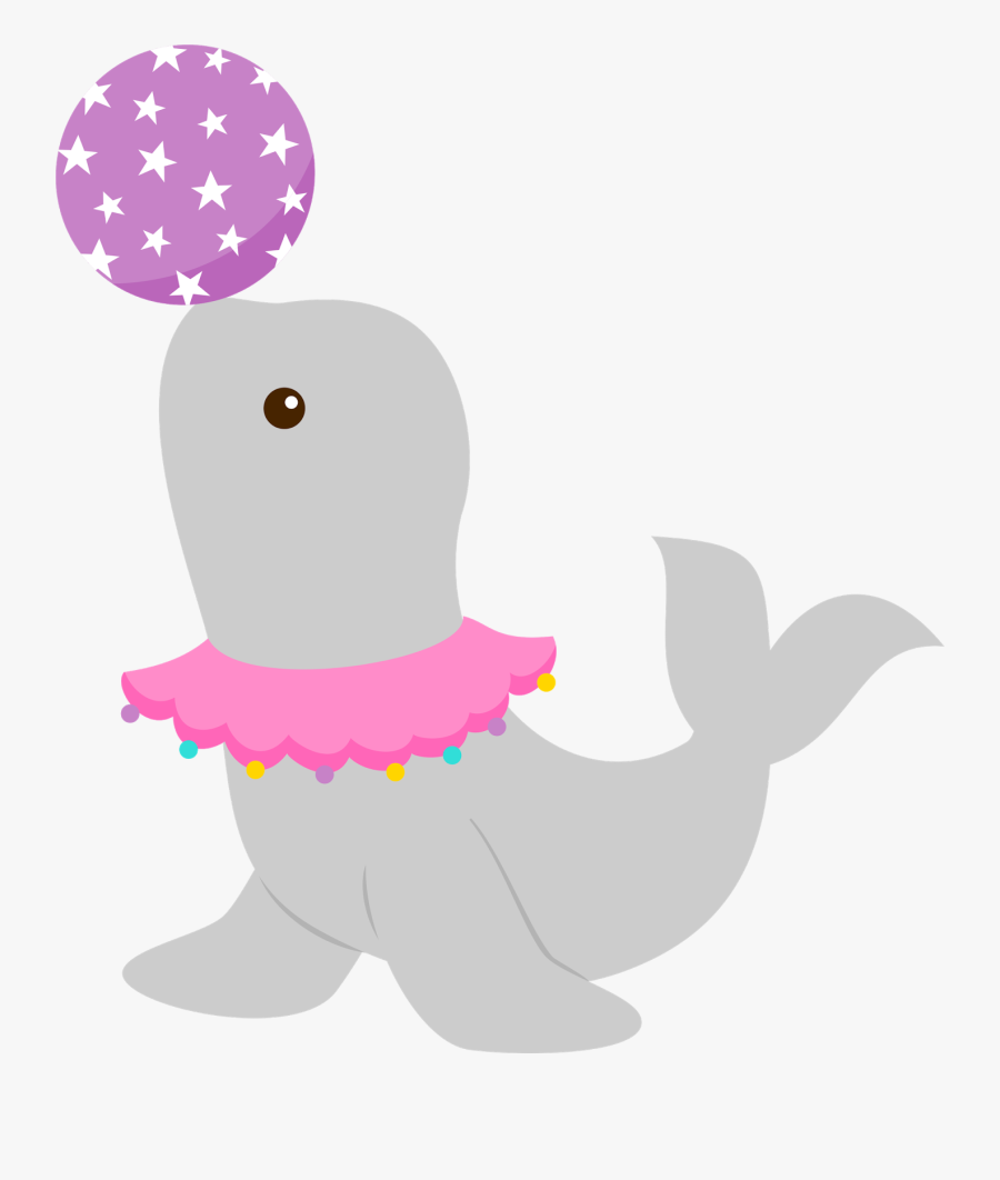 Girl Circus Clipart - Foca Circo Rosa Png, Transparent Clipart