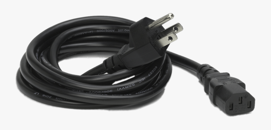 Us Black Extension Cord - Transparent Extension Cord Png, Transparent Clipart