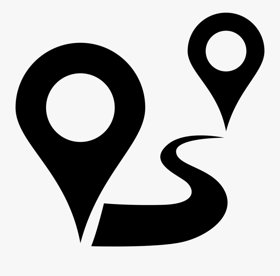 Clip Art,symbol,line Art,font,black And White - Roadtrip Symbol, Transparent Clipart