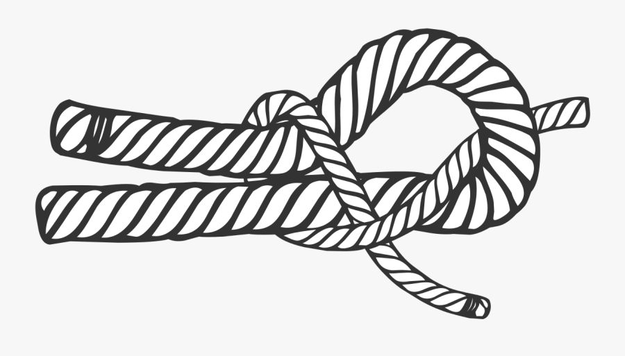 File - Sheet Bend - Svg - Sheet Bend Knot Drawing, Transparent Clipart