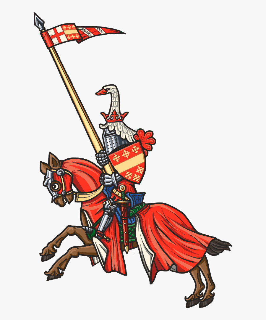 Drawing Knight Gladiator Transparent Png Clipart Free - Heraldic Knight On Horseback, Transparent Clipart