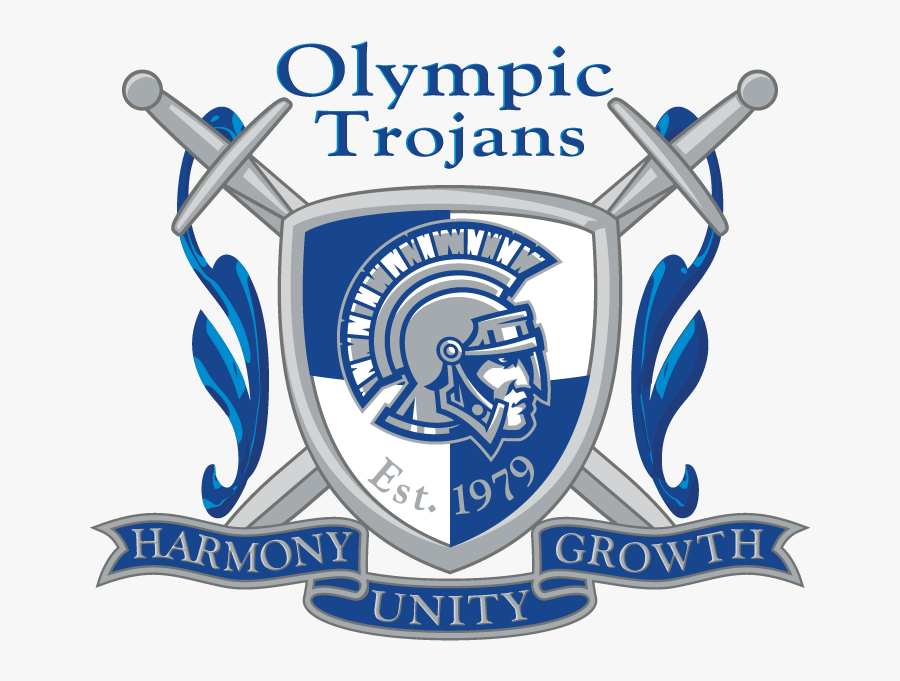 Olympic High School Logo - Olympic High School Trojans, Transparent Clipart