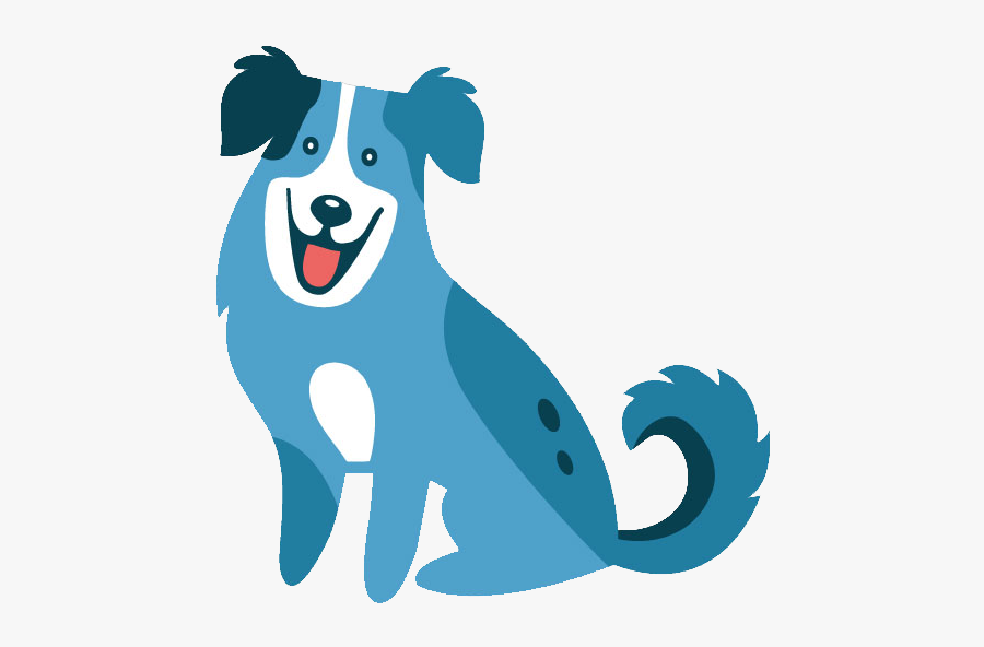 Dog Clipart Blue - Blue Dog Sitting, Transparent Clipart