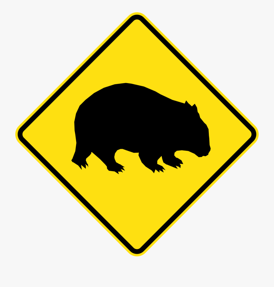 Australia Road Sign W5-v112, Transparent Clipart