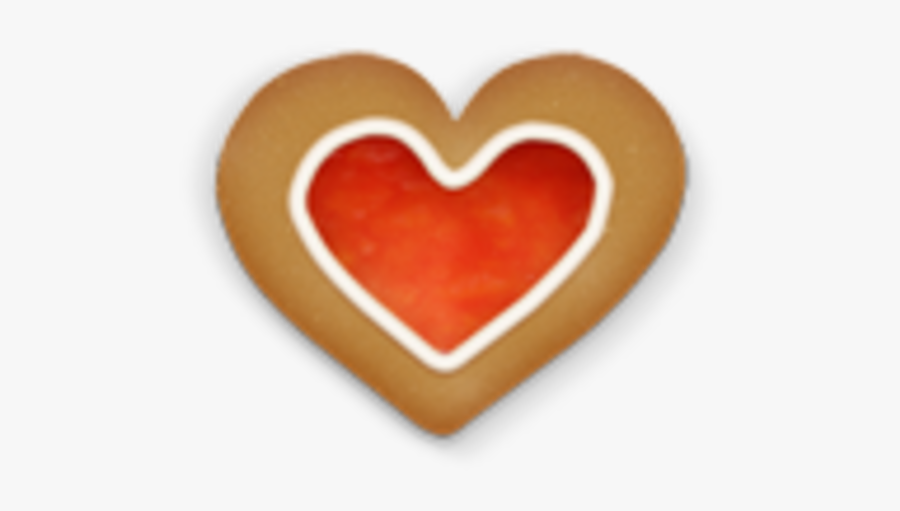 Christmas Cookie Heart Icon - Icon, Transparent Clipart