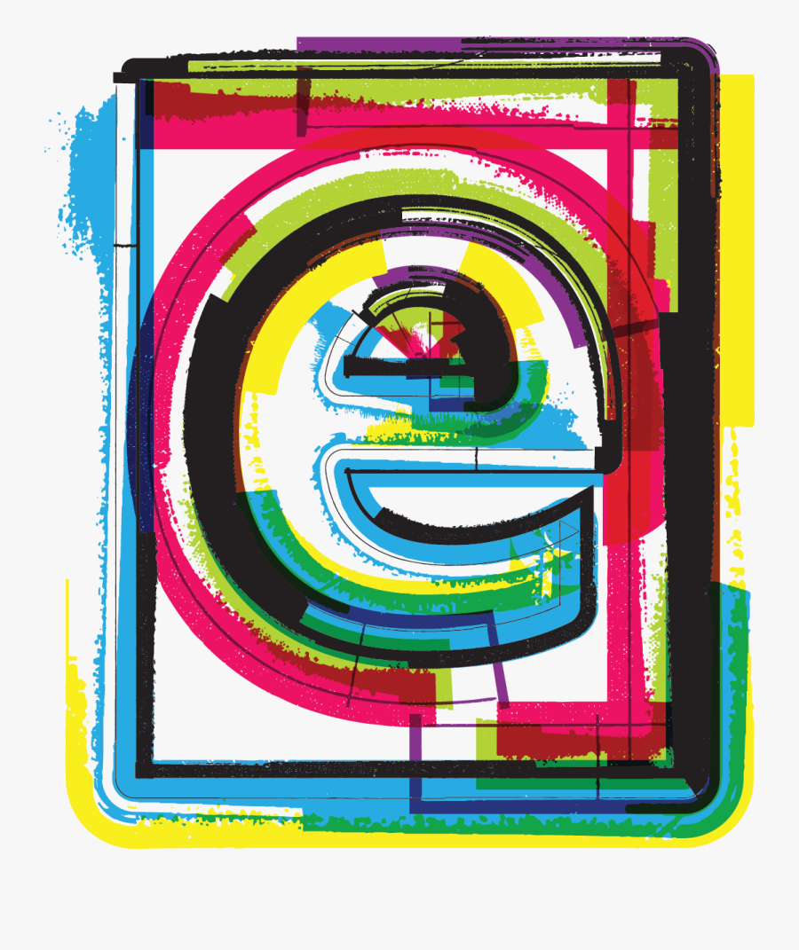 Colorful Grunge Letter, Transparent Clipart