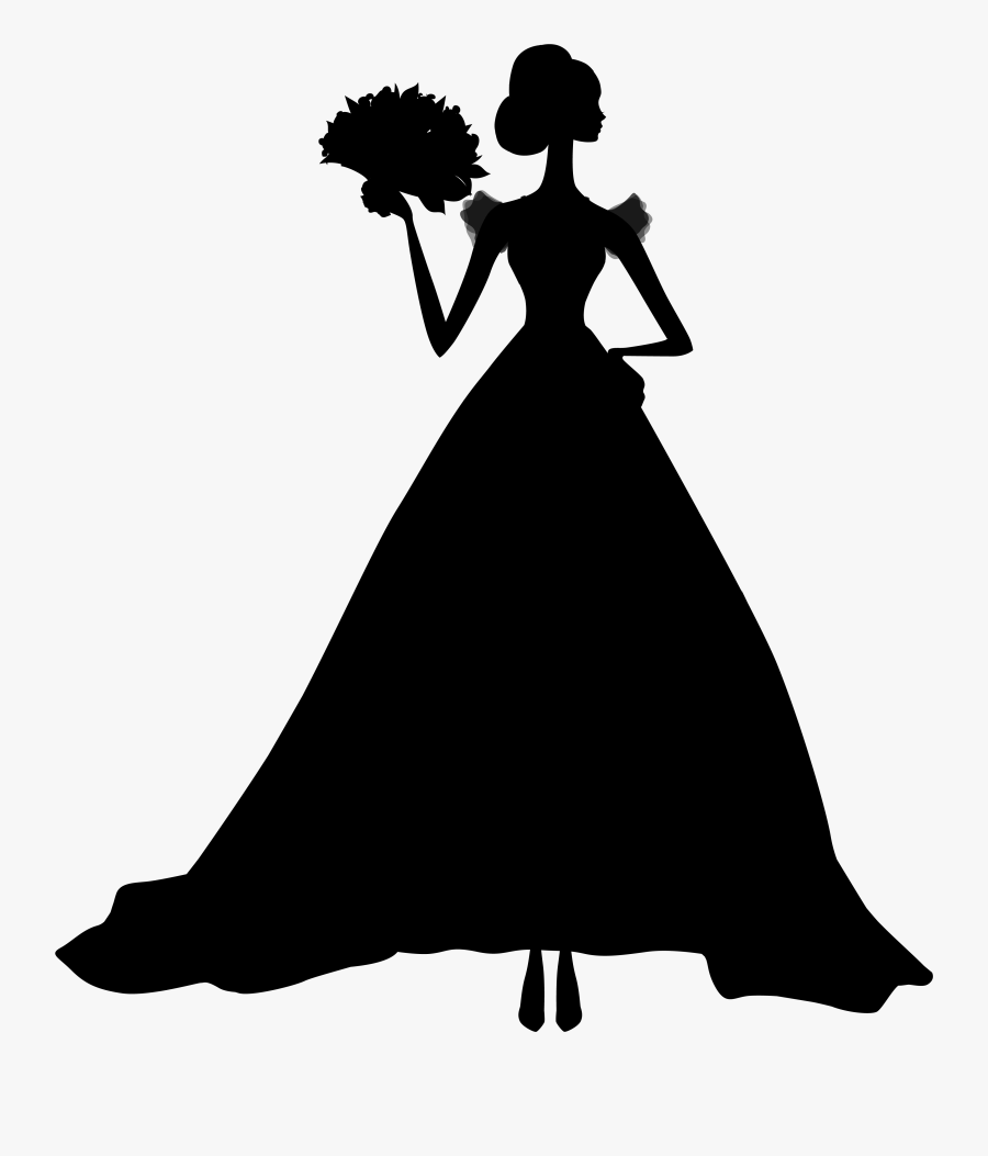 Black & White - Gown Black And White Cartoons, Transparent Clipart