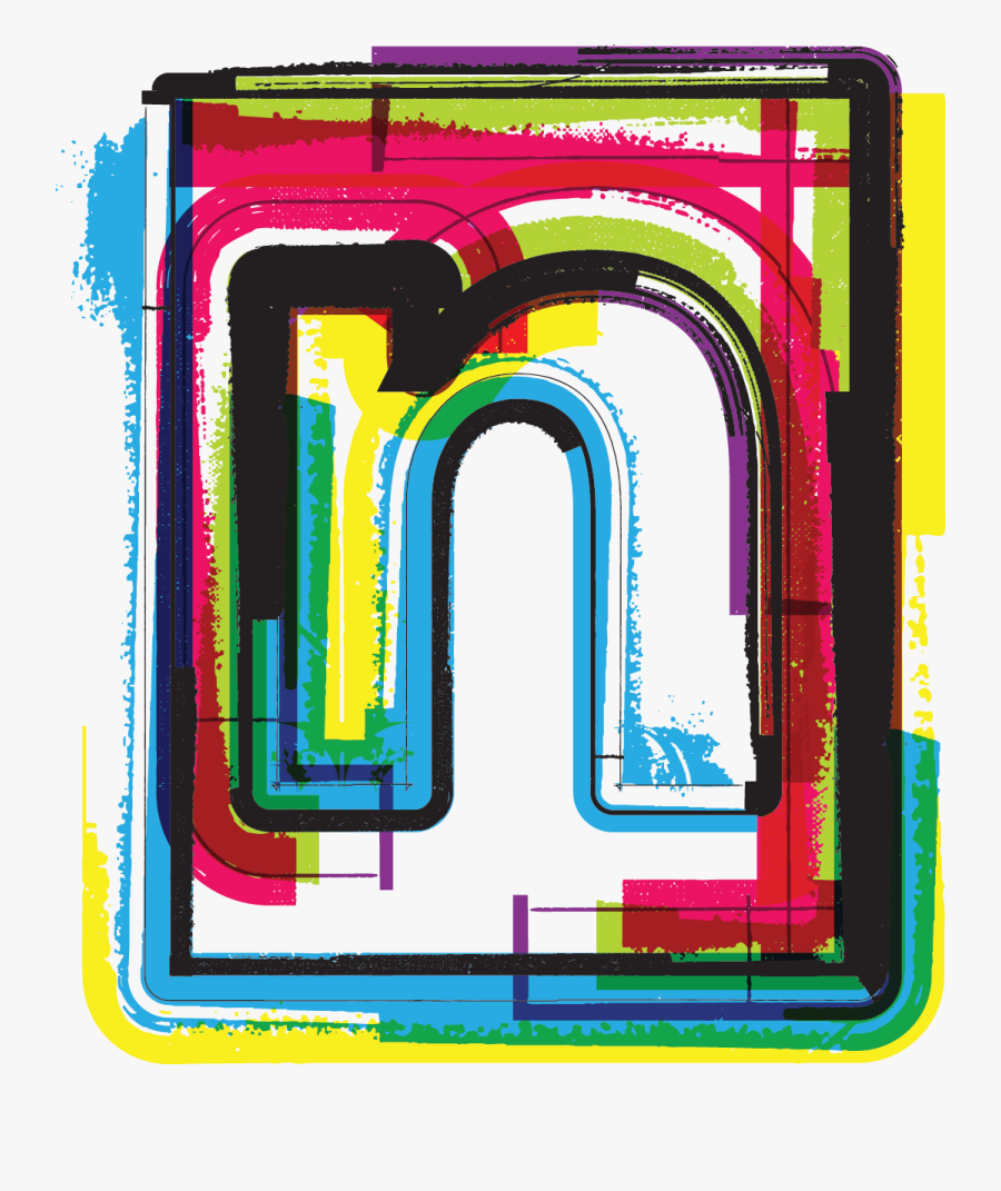 Grunge Colorful Font Letter A Vector, Transparent Clipart
