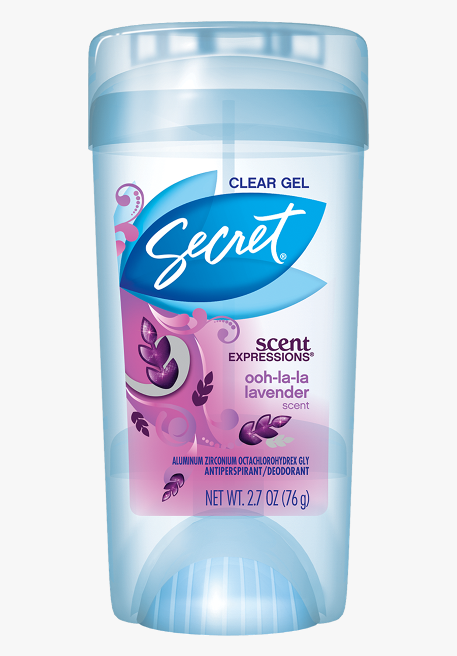 Clip Art Scent Expressions Clear Gel - Secret Gel Deodorant Lavender, Transparent Clipart
