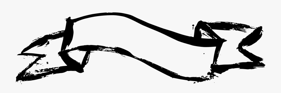 Grunge Png - Drawn Ribbon Banner Png, Transparent Clipart