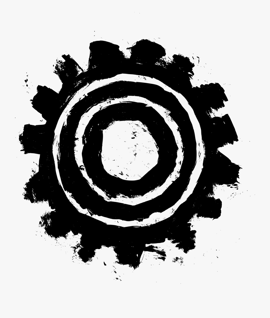 Grunge Gear Png, Transparent Clipart