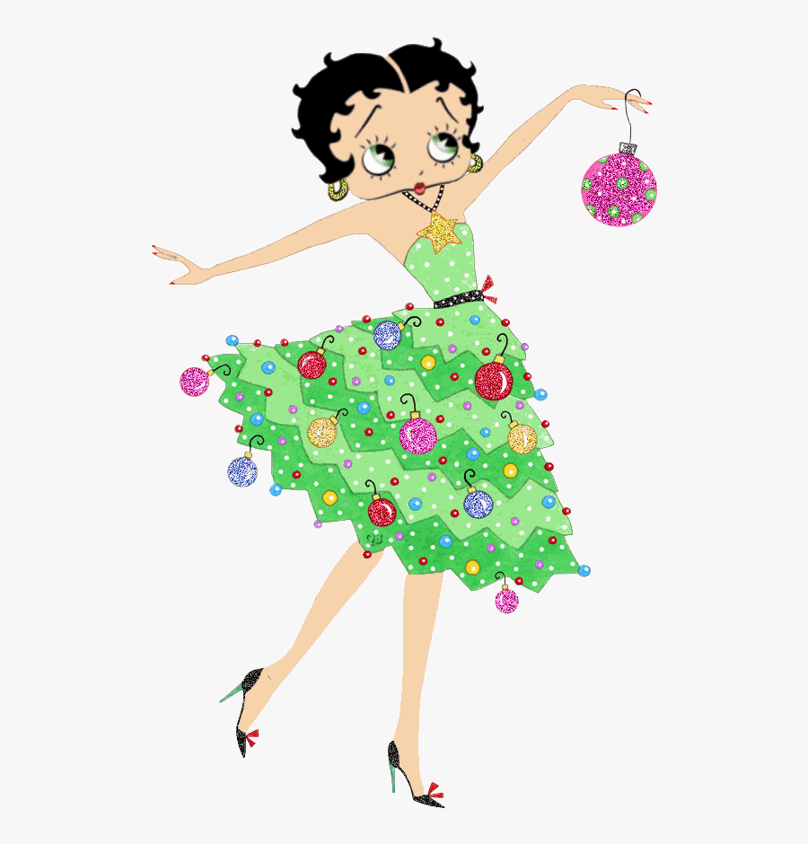 Christmas Moving Gifs - Betty Boop Christmas Gif, Transparent Clipart