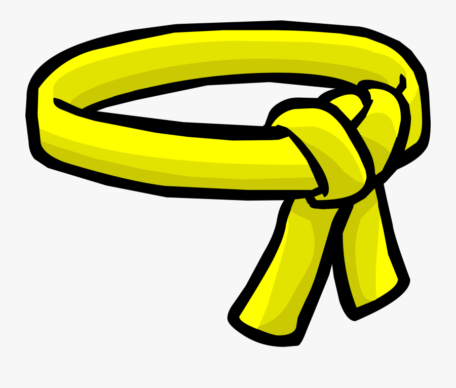 Ninja Clipart Belt - Club Penguin Yellow Belt, Transparent Clipart