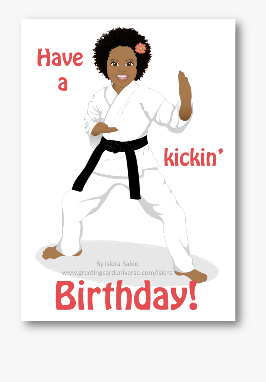 Birthday Black Belt Little - Happy Birthday Karate Girl, Transparent Clipart