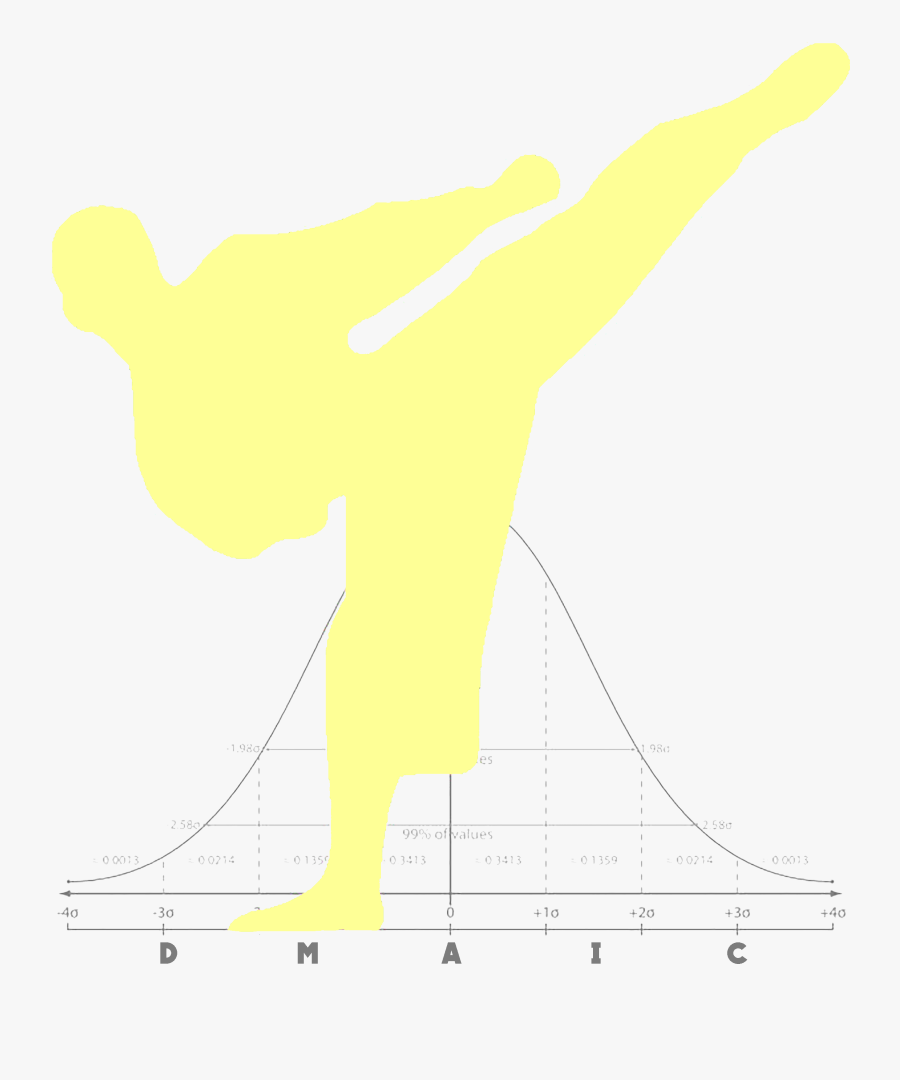 Yellow - Black Karate Kick, Transparent Clipart