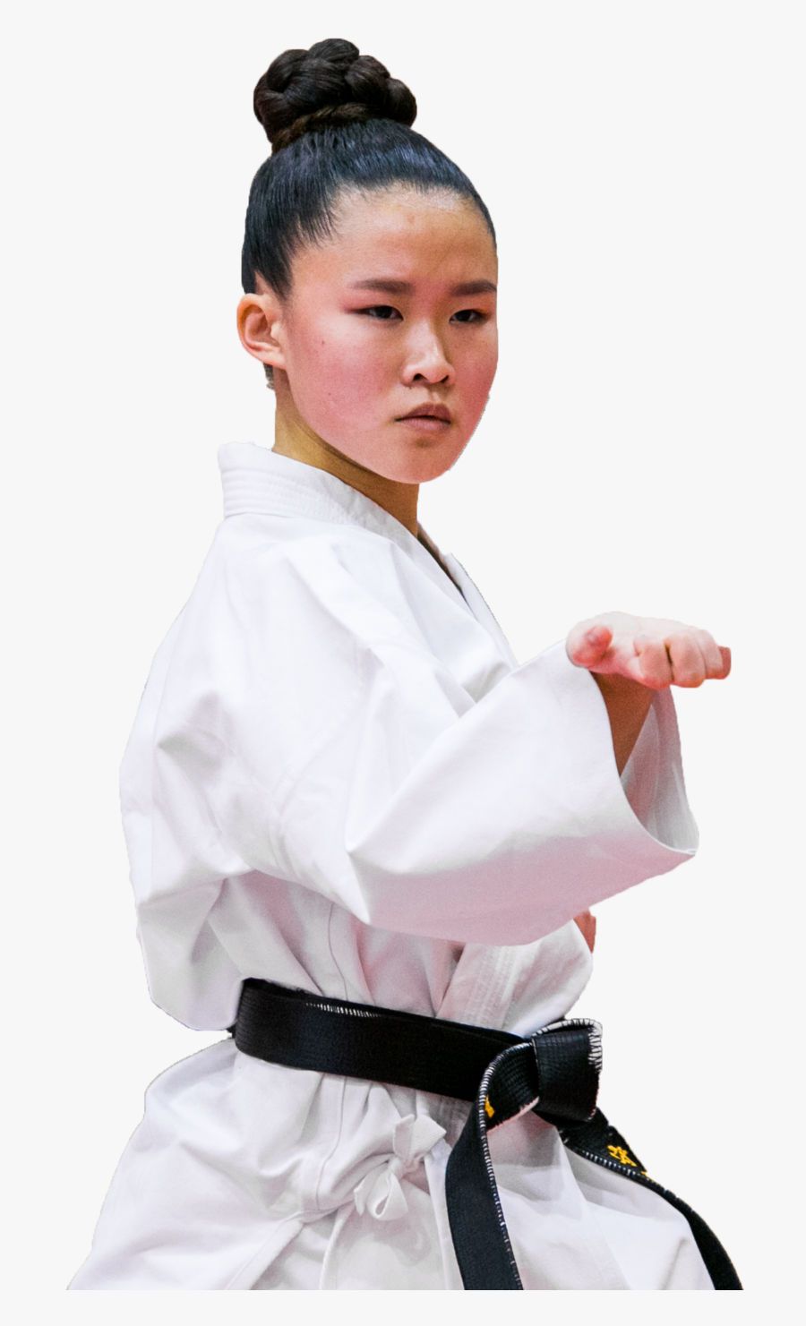 Black Belt Female Iskc - Karate, Transparent Clipart