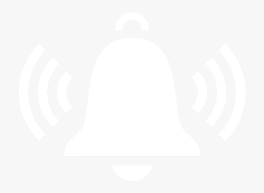 Smart Phone Doorbell - Bell Icon White, Transparent Clipart