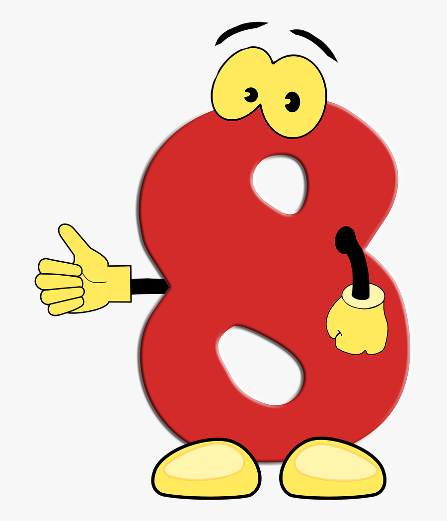 Mathematics Pay Digits Number Png Image - Harte Gefeliciteerd Met Je 8ste Verjaardag, Transparent Clipart