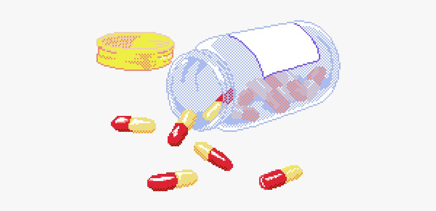 #pixel #medicament #medicine #vitamins #vitamin #tumblr - Drugs Pixel Art, Transparent Clipart