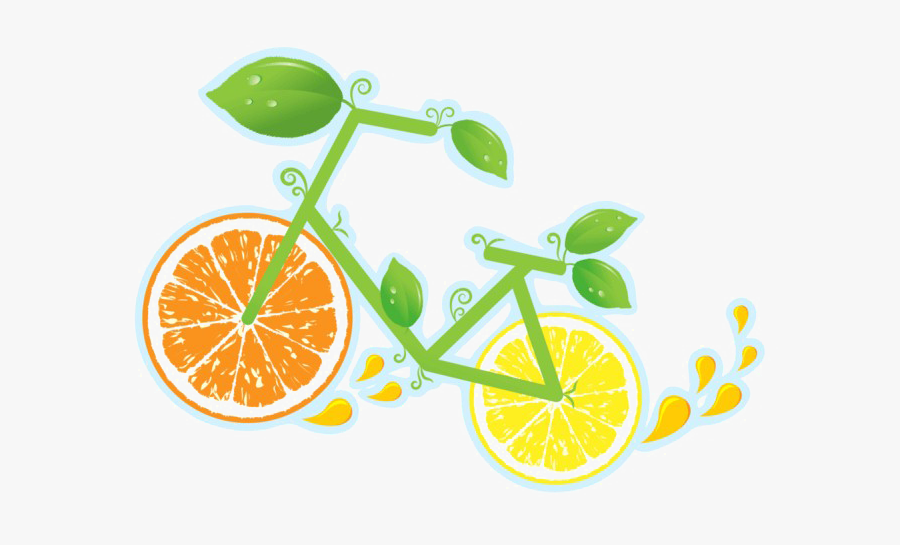 Vitamin C Png Picture - Bicycle With Lemon Wheels, Transparent Clipart