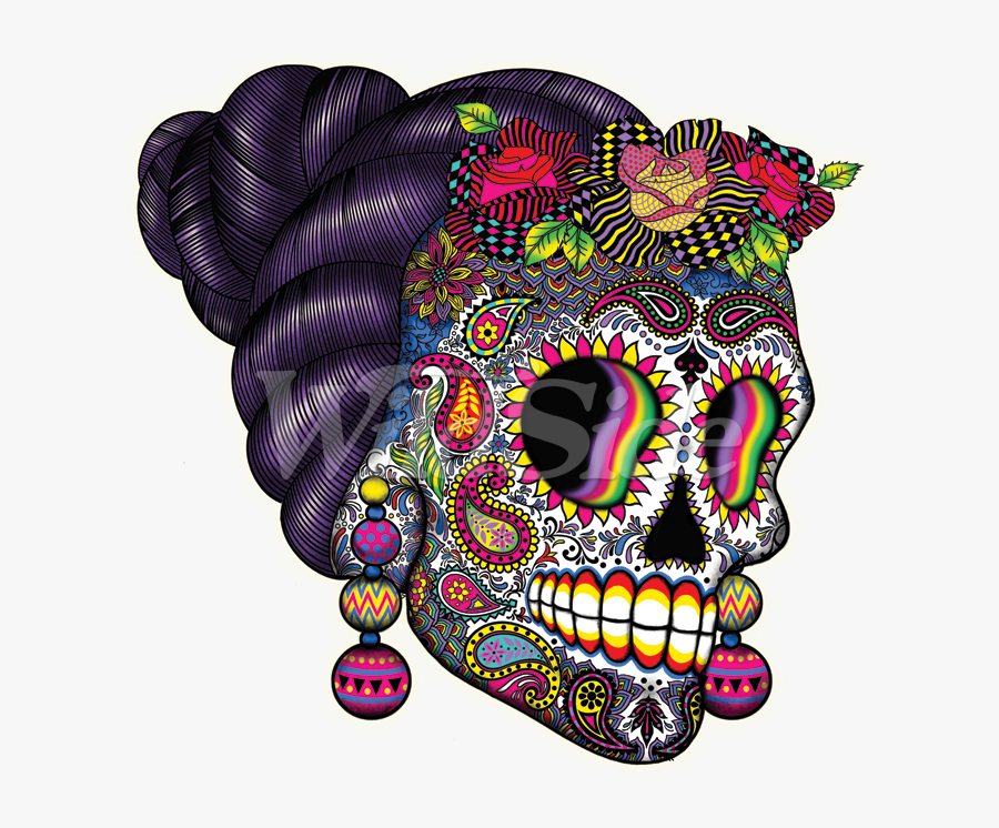 Day Of The Dead Skull Png - Day Of The Dead, Transparent Clipart