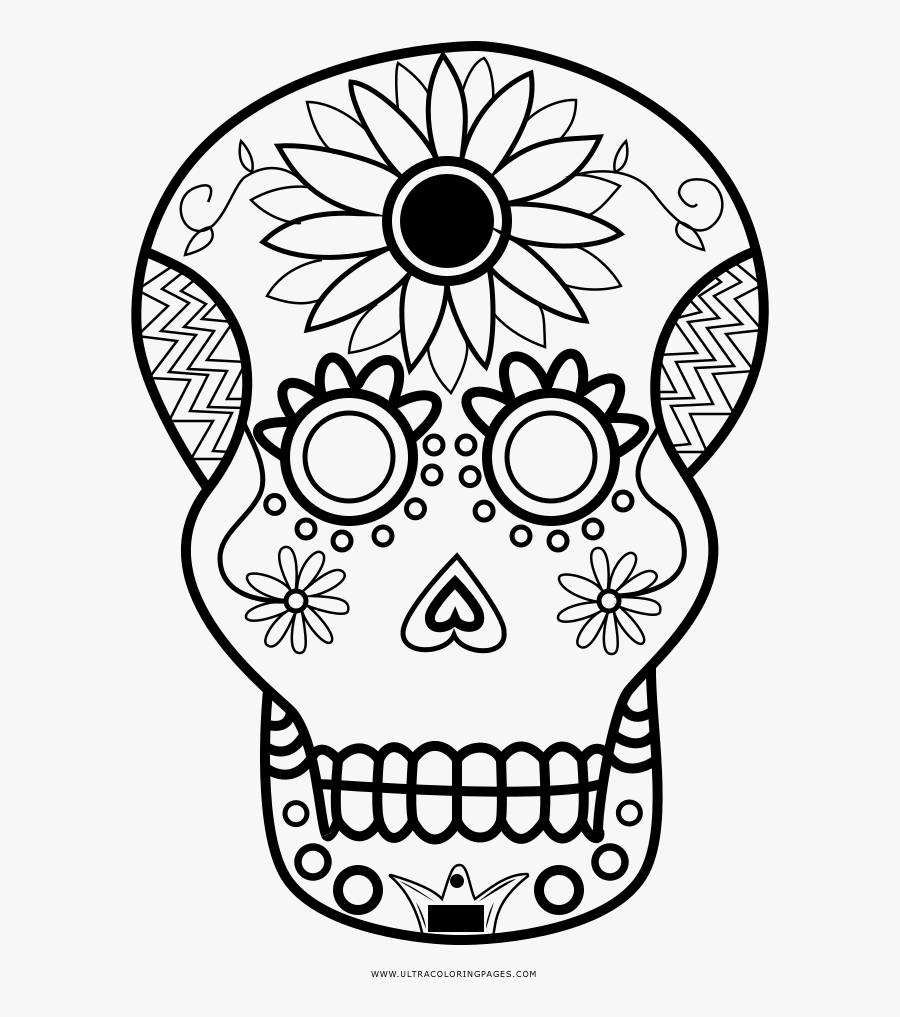 Sugar Skull Coloring Page - Sugar Skull Coco Coloring Pages , Free ...