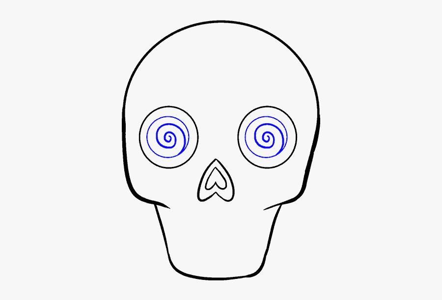 How To Draw Sugar Skull - Dia De Los Muertos Easy Drawings, Transparent Clipart