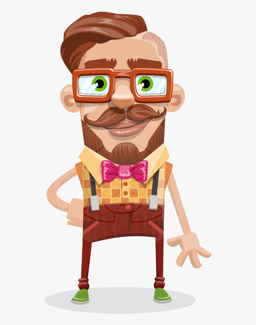 This Stock Vector Hipster Cartoon Character Comes In - Jacob Аvant Garde, Transparent Clipart