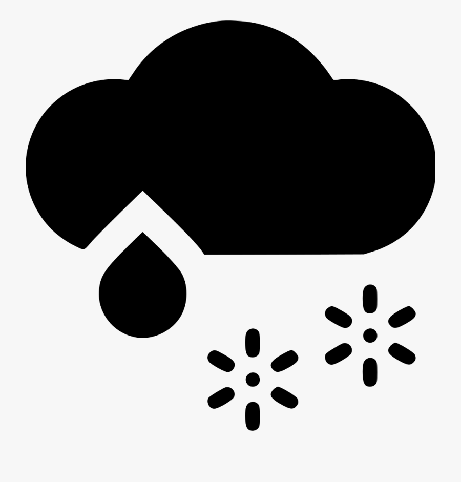 Cloud Wintry Svg Png - Snow Thunder Png, Transparent Clipart